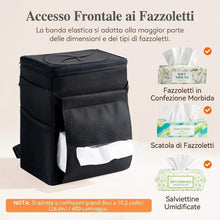 Carica l'immagine nel visualizzatore di Gallery, Lifewit Pattumiera per auto, 7,6 l, impermeabile, a prova di perdite, con coperchio e porta fazzoletti, accessorio per a