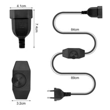 Carica l'immagine nel visualizzatore di Gallery, DAWRIS Dimmer per Lampade a LED, 2 Metri, 230 V, Con Interruttore, Cavo 220-250 V/100 W Max, Spina EURO, Prolunga Girevo