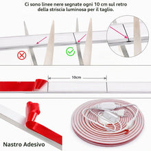 Carica l'immagine nel visualizzatore di Gallery, ONSSI® Strisce LED Neon 220v (Bianco Neutro,3 Metri),12w/m COB Luce a Corda ad Alta Luminosità,Ogni Taglio 10 cm, Imperm