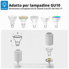 Carica l'immagine nel visualizzatore di Gallery, LVWIT Faretti Orientabili da Soffitto 2 Luce Moderna, Faretti da Parete Interno GU10 Bianco-Rettangoli, Faretti LED Soff