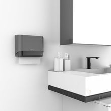 Carica l'immagine nel visualizzatore di Gallery, interhasa! Dispenser Carta Asciugamani di Carta per il Bagno con Montaggio a Parete, Dispenser Salviette Bagno da Muro di Carta Multi Pieghevole per il Bagno, L'ufficio e la Cucina（Argento）