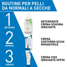 Carica l'immagine nel visualizzatore di Gallery, CeraVe Crema Idratante Viso SPF 50, Per Pelli da Normali a Secche, 52 ml