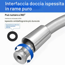 Carica l'immagine nel visualizzatore di Gallery, Flessibile Doccia 1.5M, Tubo Doccia in PVC con Connettore In Ottone, Bagno Doccia Antigroviglio Antipiega Doccetta di Ri