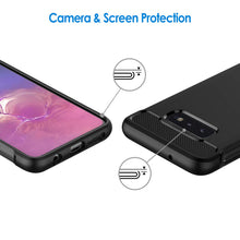 Carica l'immagine nel visualizzatore di Gallery, JETech Ultra Sottile Cover Compatibile con Samsung Galaxy S10e, Magro Cellulare Custodia con Assorbimento degli Urti e Progettare in Fibra di Carbonio (Nero)