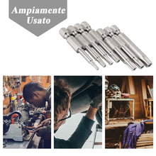 Carica l'immagine nel visualizzatore di Gallery, Mesee 2 Set da 7 Punte Cacciavite Magnetici a Stella con Asta Esagonale da 6,35 mm Set di Punte Cacciavite Testa Torx a 