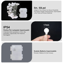 Carica l'immagine nel visualizzatore di Gallery, EXTRASTAR 2 set Luci Della Stringa Della Palla Luci Batteria Alimentato, 5M 50 LED Stringa luci LED Impermeabile catena 