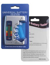 Carica l'immagine nel visualizzatore di Gallery, Testatore universale per batterie con display LCD per AA, AAA, N, C, D, 9V, pile a bottone 1,55V e mini pile
