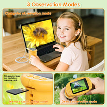 Carica l'immagine nel visualizzatore di Gallery, Microscopio Bambini, Temodu Microscopio Digitale da 2.0‘’, Elettronico Portatile 1000X con 8 luci LED Regolabili, può essere utilizzato come regalo di compleanno o di Natale 3 agli