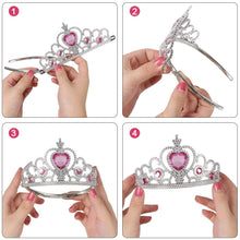 Carica l'immagine nel visualizzatore di Gallery, Vicloon Accessori Principessa, Principessa Corona e Principessa Bacchetta, Accessori Abito per Carnival Birthday Party F