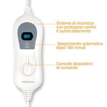 Carica l'immagine nel visualizzatore di Gallery, medisana HU 665 coperta riscaldante elettrica, coprimaterasso termica