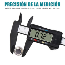 Carica l'immagine nel visualizzatore di Gallery, Vinabo Calibro Digitale, Professionale Calibro Digitale Classico da 150 mm / 6 Pollici con Ampio Display LCD Electronic 