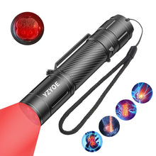 Carica l'immagine nel visualizzatore di Gallery, Terapia a infrarossi ricaricabile LED per torcia portatile per dolore articolare e muscolare, 630 &amp; 660 + 850nm + 900nm 
