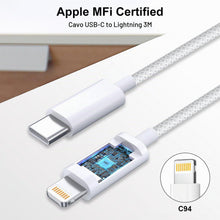 Carica l'immagine nel visualizzatore di Gallery, Cavo USB C Lightning 3M[Certificato Apple MFi], Cavo iPhone per iPhone 14 13 12 11 Pro Max/Mini/XS/XR/8/iPad, Nylon USB 