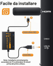 Carica l'immagine nel visualizzatore di Gallery, Cavo di Alimentazione USB per Fire TV Stick - Adattatore 5V/2.1A da TV, Elimina la Necessità di un Adattatore AC e Tagli