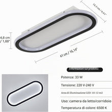 Carica l'immagine nel visualizzatore di Gallery, Toolight Plafoniere LED moderne 33 W, lampada da soffitto 3600LM 6500K, moderna plafoniera LED 40 cm