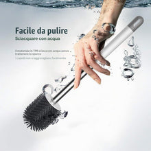 Carica l'immagine nel visualizzatore di Gallery, Ibergrif Scopino Bagno WC Silicone con Supporto, Scopettino WC, Bianco