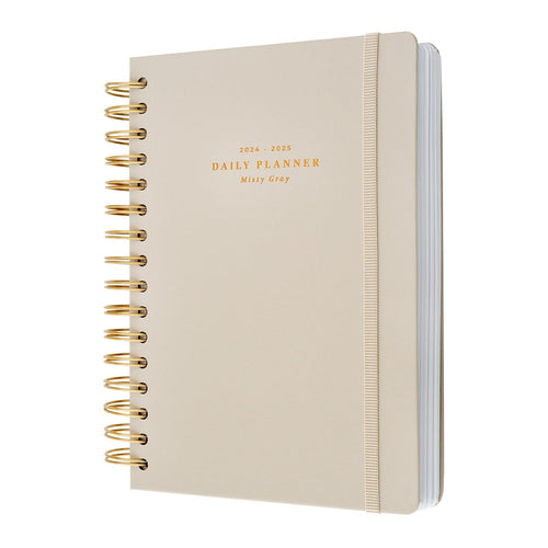Kokonote: Agenda Giornaliera 2024-2025 Misty Gray, Diario Scolastico A5 14,8x21 cm, Daily Planner 2024 2025 Muse, Agenda Universitaria 2024 2025, Diario scuola 2024 2025 superiori o medie