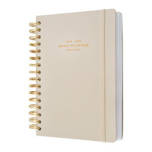 Kokonote: Agenda Giornaliera 2024-2025 Misty Gray, Diario Scolastico A5 14,8x21 cm, Daily Planner 2024 2025 Muse, Agenda Universitaria 2024 2025, Diario scuola 2024 2025 superiori o medie