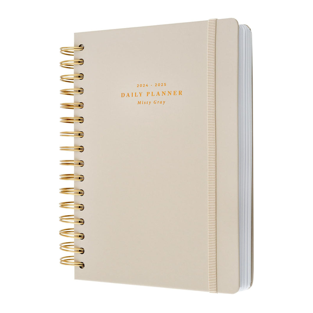 Kokonote: Agenda Giornaliera 2024-2025 Misty Gray, Diario Scolastico A5 14,8x21 cm, Daily Planner 2024 2025 Muse, Agenda Universitaria 2024 2025, Diario scuola 2024 2025 superiori o medie