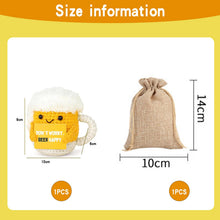 Carica l'immagine nel visualizzatore di Gallery, Bambola Anti Stress Umoristica a Forma di Birra, Peluche da Scrivania con Frase Positiva e Divertente per Lui o Lei, Per