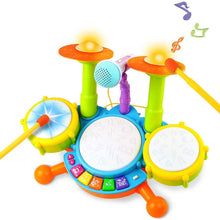 Carica l&#39;immagine nel visualizzatore di Gallery, Tamburo Giochi Bambini 1 Anno - Strumenti Musicali Giocattoli Bambino 1 2 Anno Batteria Bambini Elettronico con Filastrocche Neonati Idea Natale Regalo Gioco Bambino Bimba 1 2 Anno Anni