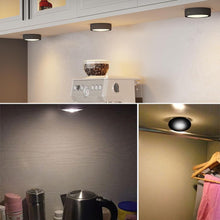 Carica l'immagine nel visualizzatore di Gallery, KARELLS 4 lampadine a LED autoadesive per illuminazione, alimentate da 3 batterie, per armadio, ingresso, cucina, passag