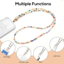 Carica l'immagine nel visualizzatore di Gallery, 1PCS Catena Universale per Cellulare, Tracolla per Cellulare, Perline Collana Porta Cellulare Corda Cellulare Tracolla C