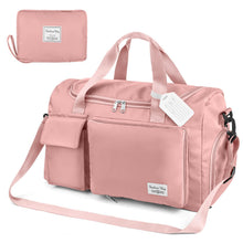 Carica l'immagine nel visualizzatore di Gallery, Flintronic Borsone da Viaggio Pieghevole, Borsone Palestra Sportiva con Etichetta Bagaglio, Borsa Sportiva con Scomparto Scarpe, Grande Capacità Borsa da Viaggio Duffel per Sport/Viaggi (35L)