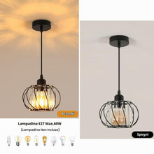 Carica l'immagine nel visualizzatore di Gallery, DELIPOP Lampada a Sospensione Cristallo Moderno, Plafoniera E27 Nero
