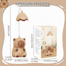 Carica l'immagine nel visualizzatore di Gallery, Luce Notturna Bambini, Lampada da Scrivania LED, lampada Capybara per temperino con Serbatoio, luce notturna USB, Luce L