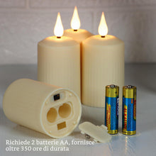 Carica l'immagine nel visualizzatore di Gallery, FREEPOWER 4 Candele LED con timer telecomando tremolante, per esterni, senza fiamma, funzionamento a batteria, luce bian