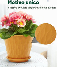 Carica l'immagine nel visualizzatore di Gallery, KAHEIGN 7 Pezzi Vasi per Piante in Plastica, 17,6/16,5/15/13,9/12,7/11,4/10CM Motivo Ondulato Vaso per Fiori Più Spesso 