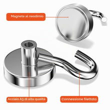 Carica l'immagine nel visualizzatore di Gallery, Newaner 6 Pezzi 20MM ganci magnetici 12KG forza, gancio magnetico staccabili potente ideale, ganci magnetici rotondi al 