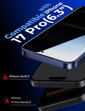 Carica l'immagine nel visualizzatore di Gallery, MAGIC JOHN Privacy Pellicola Protettiva per iPhone 17 Pro, Anti-Spy Vetro Temperato Film, Durezza 9H, Rimozione Automati