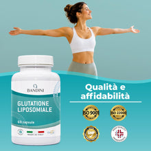 Carica l'immagine nel visualizzatore di Gallery, Bandini® Glutatione Liposomiale 60 Capsule | 250mg L-Glutatione Setria