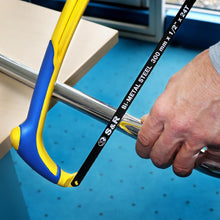 Carica l'immagine nel visualizzatore di Gallery, S&amp;R Seghetto ad Arco Professionale per Metallo 300mm - Lama Bimetallica Ultra Resistente, Taglio di Ferro e Alluminio, M