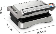 Carica l'immagine nel visualizzatore di Gallery, Tefal OptiGrill GC776D10 - Griglia a contatto 4 in 1 con vassoio, apribile, 9 programmi, indicatore del livello di cottura, griglia elettrica, forno, in acciaio inox/nero