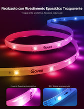 Carica l'immagine nel visualizzatore di Gallery, Govee RGBIC LED Striscia, Striscia LED 5 Metri Controllo Intelligente dell'App, DIY, Sync Musica, Cambiamento di Colore con Controllo Vocale, Funziona con Alexa, Luci Camera da Letto