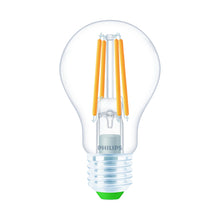 Carica l'immagine nel visualizzatore di Gallery, Philips Classic ultra-efficient LED bulb with energy efficiency class A, replaces 60W, E27 base, clear, warm white light
