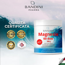 Carica l&#39;immagine nel visualizzatore di Gallery, Bandini® MAGNESIO COMPLETO IN POLVERE 430mg - Magnesio Puro 60 Dosi, Magnesio Carbonato Fonte di Magnesio Citrato, Integratore Benessere Intestinale Per Stitichezza, Ansia, Stress, Memoria (300g)