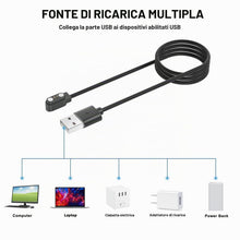Carica l'immagine nel visualizzatore di Gallery, 50CM Caricatore Smartwatch Universale, 2 Pin 2,84mm Caricabatterie Smartwatch, Caricatore Magnetico, Cavo ricarica smart