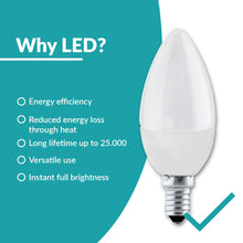 Carica l'immagine nel visualizzatore di Gallery, EGLO Set di 3 lampadine a LED E14, lampadine a forma di candela, 4,9 W