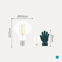 Carica l'immagine nel visualizzatore di Gallery, EGLO E27 LED, lampadina a globo classica, fonte di luce per illuminazione