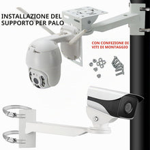 Carica l'immagine nel visualizzatore di Gallery, Staffa Angolare Regolabile per Telecamera da Esterno, Supporto Telecamera Esterna, Staffe per Telecamere Esterne, Palo p