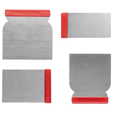 Carica l'immagine nel visualizzatore di Gallery, Topolenashop Set 4 Spatole Giapponesi in Acciaio – Misure 47/70/87/105 mm – Flessibili per Verniciatura, Stuccatura, Ras