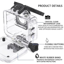 Carica l'immagine nel visualizzatore di Gallery, Custodia Protettiva Impermeabile compatibile con SJ4000 WiFi/AKASO EK7000/ Victure/GOOKAM/Jadfezy/Apexcam Action Camera Custodia Protettiva Impermeabile Subacquea