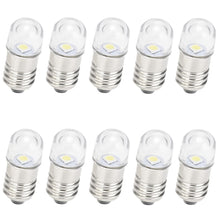 Carica l'immagine nel visualizzatore di Gallery, AC/DC E10 Lampadine, 10 pz 12V Bianco caldo E10 Lampadine di Ricambio Miniatura Vite Lampade LED 65Lm (12V, Bianco caldo