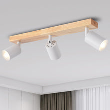 Carica l'immagine nel visualizzatore di Gallery, ANWIO Faretti da Soffitto Orientabili,Faretti da Muro,Lampada Soffitto con 3 Lampadine LED GU10,Applique da Parete,Lampa