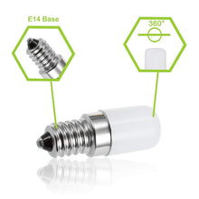 Carica l'immagine nel visualizzatore di Gallery, Lampadina a LED E14 AC/DC 12 V 2 W T26 luce bianca calda 3000K angolo di diffusione 360° 200lumen per camper barca corti