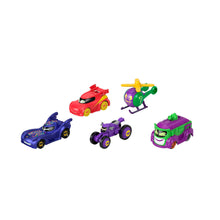 Carica l'immagine nel visualizzatore di Gallery, Fisher-Price DC Batwheels - Set da 5 Macchinine in Scala 1:55 Die-Cast Batcast Metal, Include Bam la Batmobile, Redbird, Prank, Bibi e Quizz, Giocattolo per Bambini, 3+ Anni, HML21